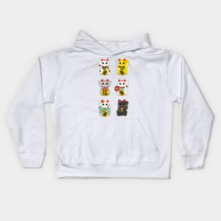 Lucky Cat / Maneki Neko Kids Hoodie